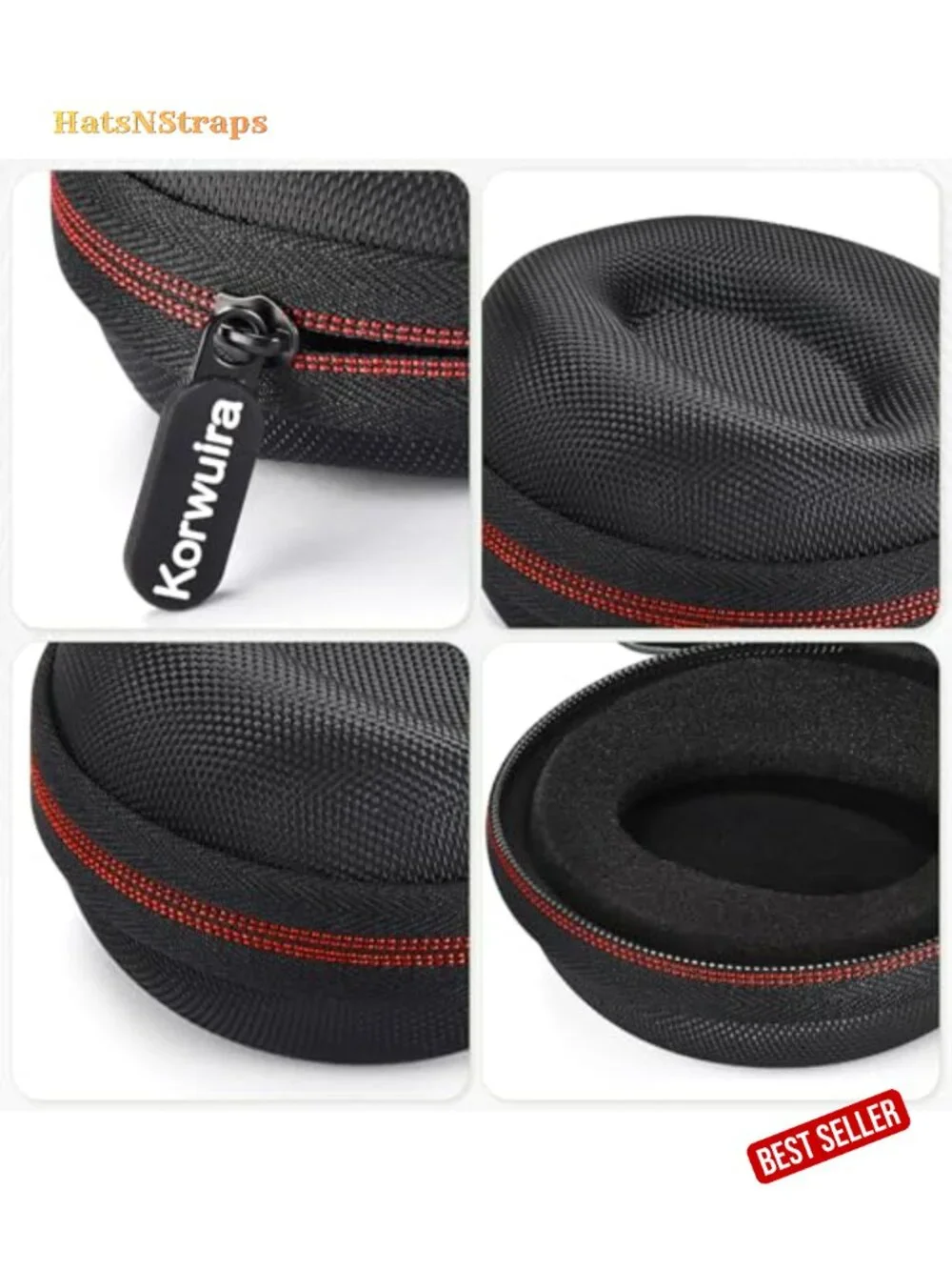 Travel Watch Case Fits 35-52mm Watches Nylon Shell Velvet Lining Foam Insert